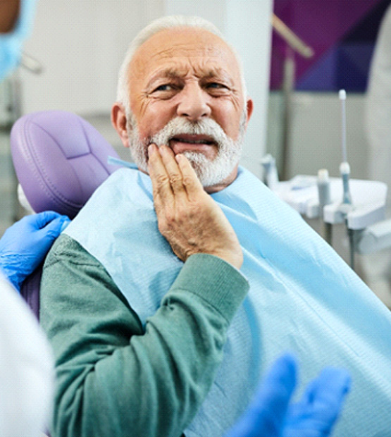 A man with a toothache