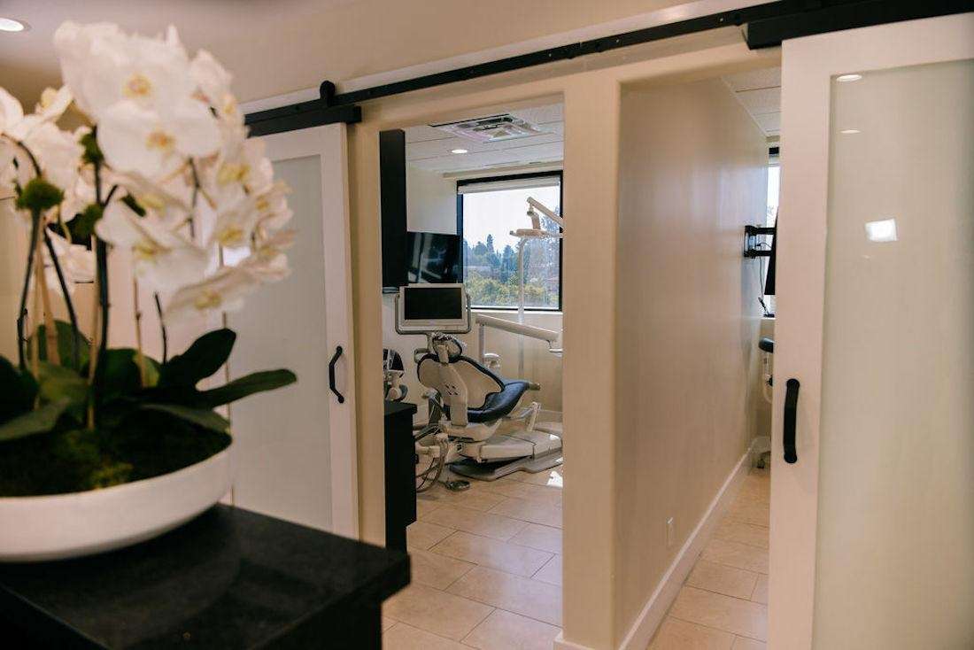 Dental treatment room with view at signature smiles, encino ca