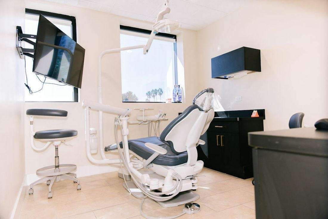 Dental treatment room with equipment at signature smiles, encino ca